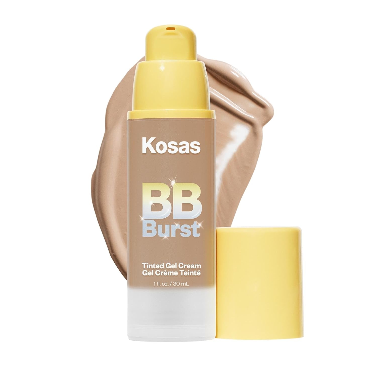 BB Burst Tinted Face Gel Cream - Supports Healthy Collagen, Smoothes Skin, Hydrates & Moisturizes - Lightweight Buildable Coverage - Medium Tan Neutral Cool 30, (1 Oz/30 ML)