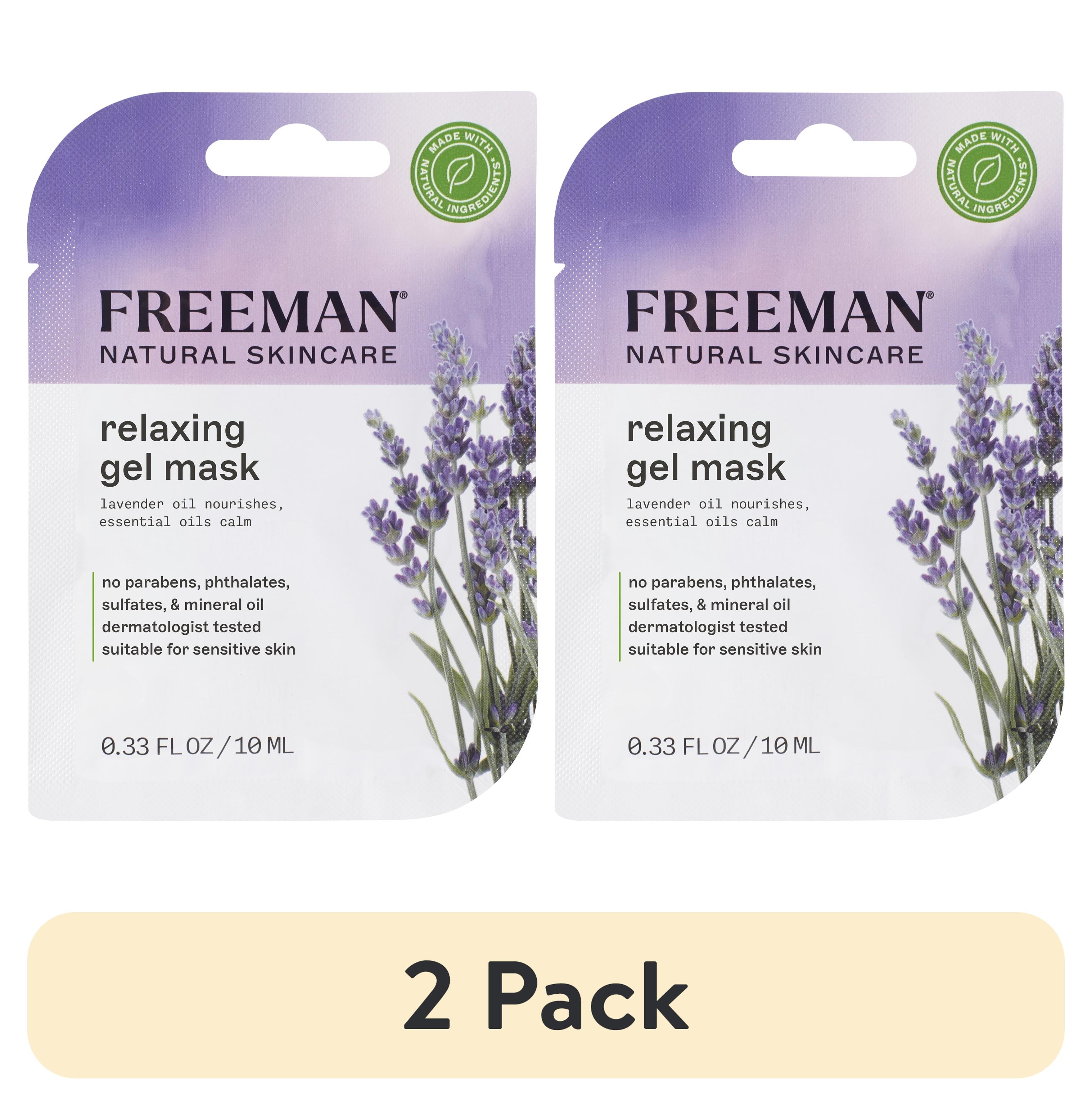 (2 Pack)  Natural Skincare Soothing Lavender & Essential Oil Gel Leave on Facial Mask