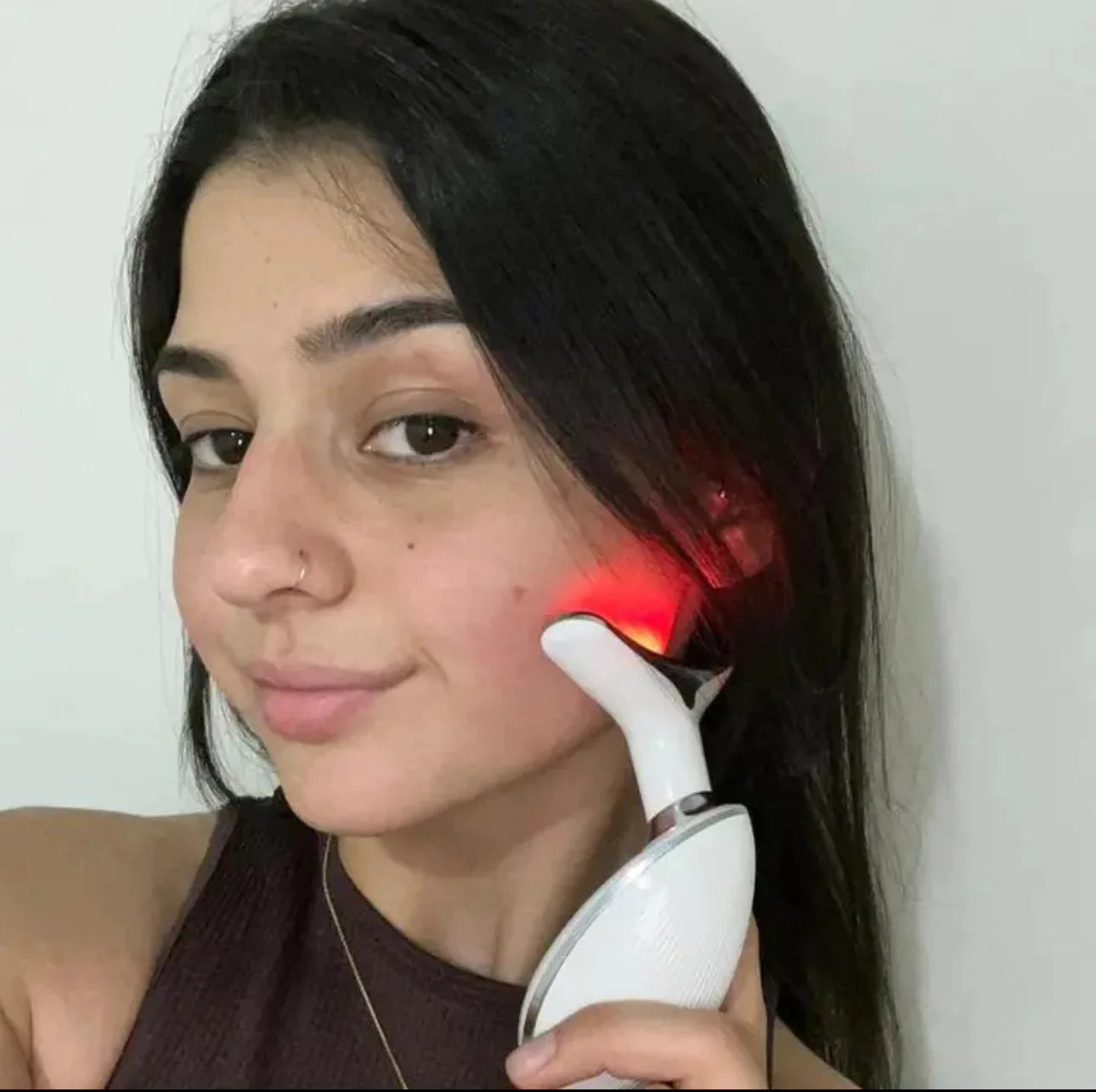Wavy Chic Microcurrent Facial Massager with 7 Color Options for Skin Firming and Acne Treatment for Face and Neck