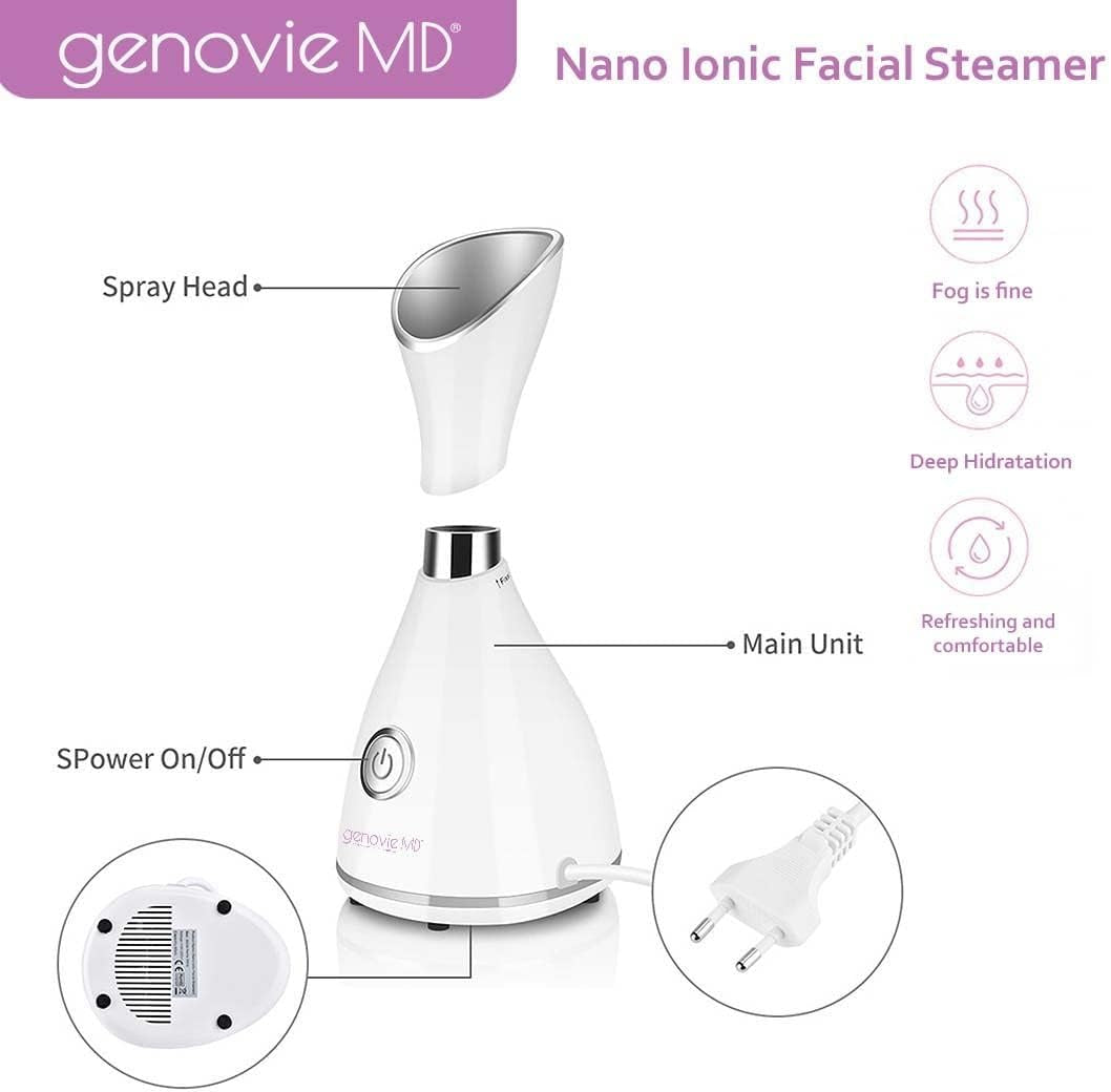 Nano Ionic Facial Steamer, Facial Deep Cleaning, Nano Ionic Face Steamer, Portable, Superfine Hot Steam for Deep Cleanse ㄧUnclog the PoresㄧAdvanced Skincare at Home